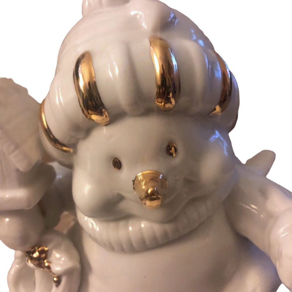 VINTAGE Christmas Snowman Ceramic Shelf Decor